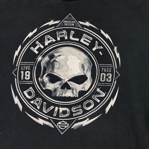 Harley Davidson Motorcycles T Shirt Skull Savannah Georgia Men's XL Fits Large - Picture 3 of 12